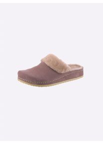 MUBB Witt Damen Pantoffel, rosenholz, Gr&ouml;&szlig;e 39, 80% Veloursleder, 20% Lammfell