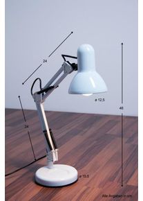 Globo Famous Schreibtischleuchte Schwarz, Wei&szlig;, 1-flammig