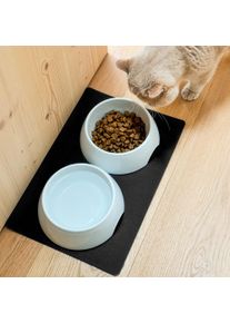 Silwy Magnet Porzellan Futtern&auml;pfe zwei St&uuml;ck inklusive Nano Gel Matte - Hunden&auml;pfe und Trinkflaschen