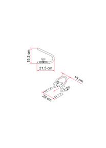 Fiamma Moto Wheel Chock Rear Reifenblockiersystem für Hinterreifen - Fahrradträger Heckgarage