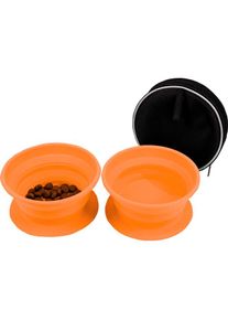 Disc-O-Bed Dog-Bowl faltbarer Silikon Futternapf Set 2 St&uuml;ck - Hunden&auml;pfe und Trinkflaschen