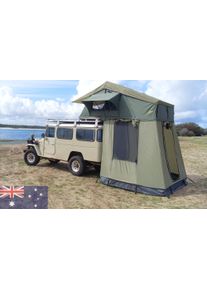 Gordigear Dachzelt Tanami Plus 140 mit Vorzelt gr&uuml;n 140 x 320 cm f&uuml;r 2 Personen - Klappdachzelte