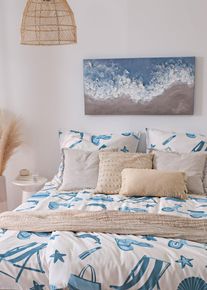 Bild mit 3D Struktur in blau, 50x100 cm, bonprix