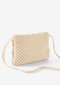 Makramee Umhängetasche in beige, Grösse 19x27 cm, 100% Baumwolle, bonprix