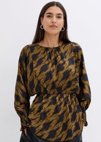 Satin Oversize Tunika in schwarz, Grösse 50, bonprix