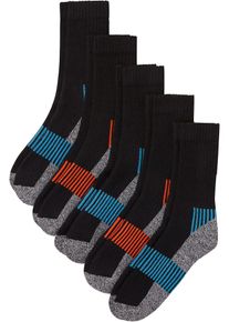 Thermo Tennissocken mit Innenfrottee (5er Pack) in grün, Grösse 35-38, bonprix