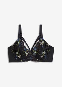 Minimizer-BH mit Stickerei in schwarz, Grösse 75C, bonprix
