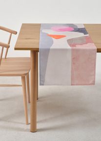 Tischläufer mit grafischem Druck wasserabweisend in beige, 180x30 cm, bonprix