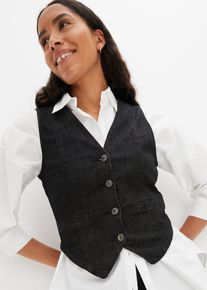 Jeansweste in schwarz, Grösse 34, 98% Baumwolle, bonprix