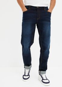 Regular Fit Stretch-Jeans m. Komfortschnitt Tapered in blau, Gr&ouml;sse 52, 98% Baumwolle, bonprix