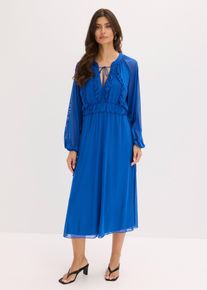 Tunika-Kleid mit Volants in blau, Grösse 32/34 (XS), bonprix