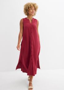 Blusenkleid aus Musselin in rot, Grösse 48, 100% Baumwolle, bonprix