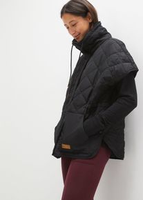 Oversize Funktions-Steppweste wasserabweisend in schwarz, Grösse 54, bonprix