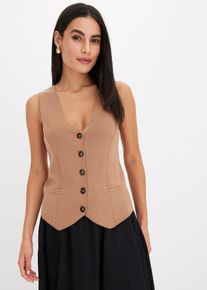 Strick-Weste in braun, Gr&ouml;sse 40/42 (M), bonprix