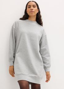 Loose-fit Sweatkleid in grau, Gr&ouml;sse 40/42 (M), aus &uuml;ber 80% Baumwolle, bonprix