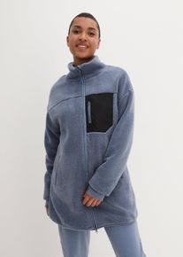 Teddy-Fleece Jacke in blau, Gr&ouml;sse 36/38 (S), bonprix