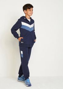 Trainingsanzug aus reiner Bio-Baumwolle (2-tlg. Set) in blau, Gr&ouml;sse 128/134, 100% Baumwolle, bonprix