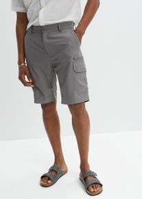 Mikrofaser Cargo-Bermuda Regular Fit in grau, Grösse 60, bonprix
