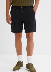 Twill-Shorts aus reiner Baumwolle Loose Fit in schwarz, Gr&ouml;sse 60, 100% Baumwolle, bonprix