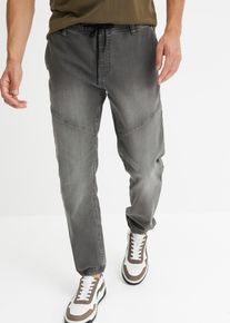 Regular Fit Jeans-Jogger mit Komfortbund Straight in grau, Grösse 52, bonprix