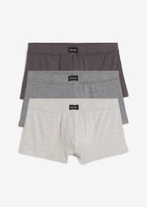 Hipster mit Baumwolle (3er Pack) in grau, Grösse 6 (L), aus über 80% Baumwolle, bonprix