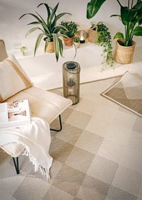 In- und Outdoor Wende-Teppich mit graphischer Musterung in braun, 60x110 cm, bonprix