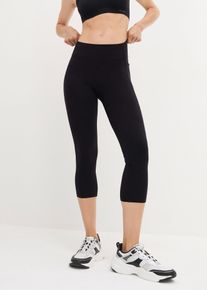 Ultrasofte Sport-Leggings mit seitlichen Taschen Capri-L&auml;nge in schwarz, Gr&ouml;sse 36/38 (S), bonprix