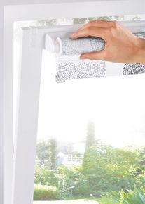 Doppelrollo mit Kreisen in grau, 130x60 cm, bonprix