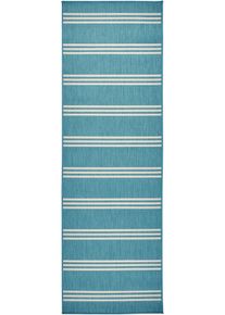 In- und Outdoor Wende-Teppich mit Streifen in blau, 80x140 cm, bonprix