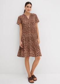 Kleid aus weichem Musselin in braun, Gr&ouml;sse 50, 100% Baumwolle, bonprix