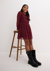 Festliches Mädchen Kleid in rot, Grösse 134, bonprix