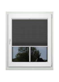 Plissee »simple« Lichtschutz mit Bohren verspannt nach Mass , grau , Indeko , Obermaterial: 94% Polyester, 6% sonstige Fasern