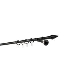 Gardinenstange »20mm Point Wandträger 12 cm«, 1 läufig-läufig, Fixmass , schwarz , mydeco
