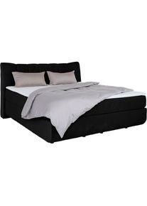 Boxspringbett »Océane« Bodenfrei- wirkt freischwebend, verschiedene Härtegrade (auch H4) , schwarz , LEONIQUE