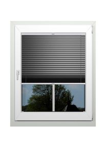 Plissee »Thermo-Deluxe« verdunkelnd energiesparend mit Bohren verspannt zur Montage in der Glasleiste, nach Mass , grau , Indeko , Obermaterial:...