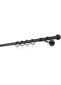 Gardinenstange »20mm Ball Wandträger 14 cm« 1 läufig-läufig Fixmass , schwarz , mydeco