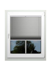 Plissee »Thermo-Deluxe« verdunkelnd energiesparend mit Bohren verspannt zur Montage in der Glasleiste, nach Mass , grau , Indeko , Obermaterial:...