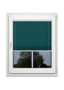 Plissee »simple« Lichtschutz mit Bohren verspannt nach Mass , blau , indeko , Obermaterial: 94% Polyester, 6% sonstige Fasern