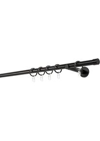 Gardinenstange »20mm Cap Wandträger 12 cm«, 1 läufig-läufig, Fixmass , schwarz , mydeco