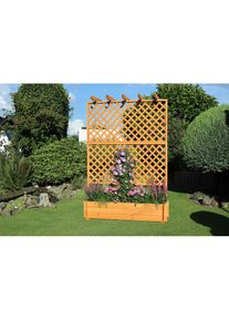 Spalier Pergola mit Pflanzkasten, BxTxH: 140x65x200 cm , braun , Promadino