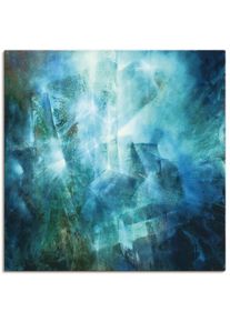 Leinwandbild »Smaragd«, Gegenstandslos, (1 St.), auf Keilrahmen gespannt , blau , Artland