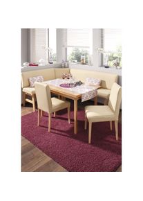 Eckbankgruppe »Susanne«, (Set, 4 tlg.), Eckbank langer Schenkel 156 oder 205 cm, wahlweise rechts oder links , beige , Home Affaire