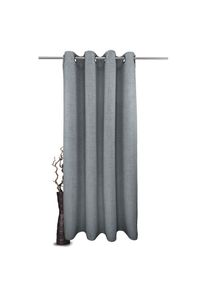 Gardine »Rustika«, (1 St.), Deko Struktur, Polyester, pflegeleicht, nach Mass , grau , Vhg