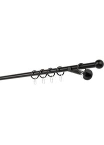 Gardinenstange »20mm Ball Wandträger 12 cm«, 1 läufig-läufig, Fixmass , schwarz , mydeco