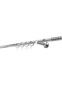 Gardinenstange »20mm Rillcube Wandträger 12 cm«, 1 läufig-läufig, Fixmass , grau , mydeco
