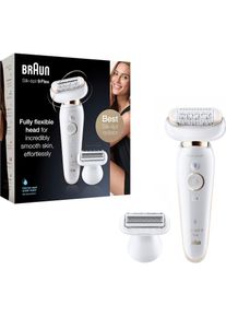 Braun , Epilierer »Silk-épil 9 Flex 9-006«, kabellose Wet & Dry-Epilation, breiter Kopf mit 40 Pinzetten , goldfarben , MEHRERE FUNKTIONEN:...