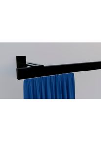 Indeko, Indeko Gardinenstange &raquo;Bern&laquo; 1 l&auml;ufig-l&auml;ufig Wunschmassl&auml;nge Innenlauf Komplett-Set inkl. Gleitern und Montagematerial, schwarz, Aluminium, 1 