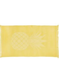 Hamamtücher »Pineapple«, (1 St., Hamamtuch 90 x 160 cm), saugfähige Frottier-Innenseite, ideal als Sauna- oder Strandtuch , gelb , done.