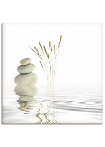 Wandbild »Zen Friede«, Zen, (1 St.), als Alubild, Outdoorbild, Leinwandbild, Poster, Wandaufkleber , weiss , Artland