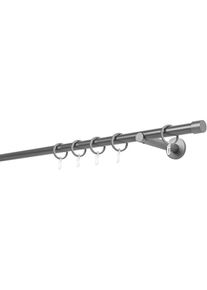 Gardinenstange »20mm Cap Wandträger 12 cm«, 1 läufig-läufig, Fixmass , grau , mydeco